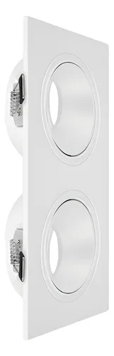 ARTEFACTO MACROLED EMBUTIR X2 DICRO MARCO BLANCO