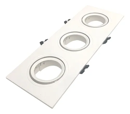 ARTEFACTO MACROLED EMBUTIR X3 DICRO MARCO BLANCO