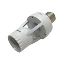 SENSOR DE MOV E27 MACROLED AC110-240V 60W MAX, 6M DE ALCANCE, 360º,IP20