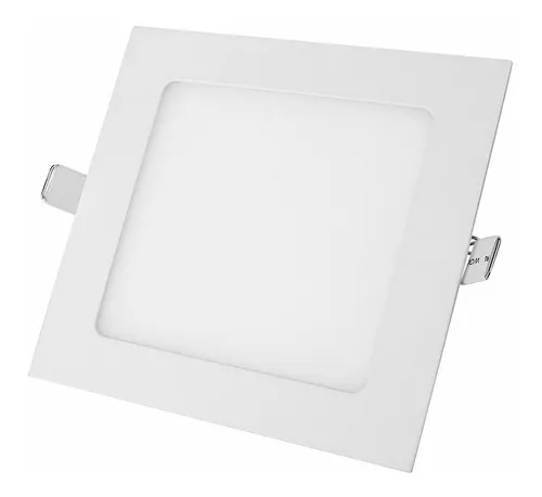 Plafón embutir cuadrado 12w cálido Nova