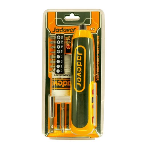 Atornillador inalámbrico 4v USB C + 9 puntas - Jadever