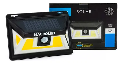 Aplique solar de Pared 5W Frio Sensor Mov. Macroled 