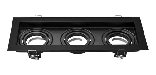 CARDANICO AR111 MACROLED DE EMBUTIR X3 MARCO NEGRO