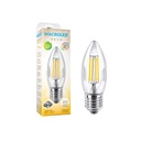 LAMPARA VELA 4W FILAMENTO CALIDO E27 MACROLED 