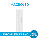LISTON LED T5 PVC INTERCONECTABLE CON INTERRUPTOR CALIDO 18W MACROLED 