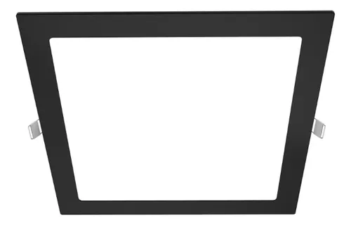 Plafón embutir cuadrado negro 24w neutro Macroled