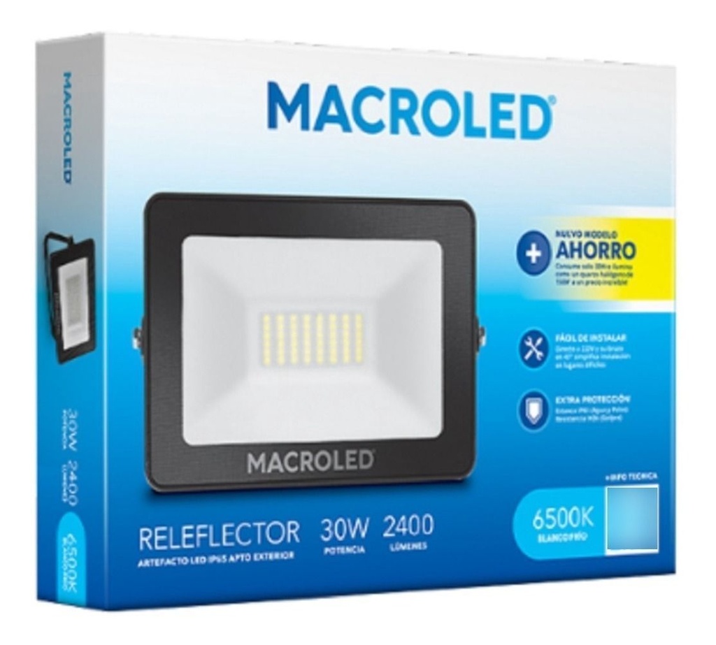 Reflector 30w frío Macroled