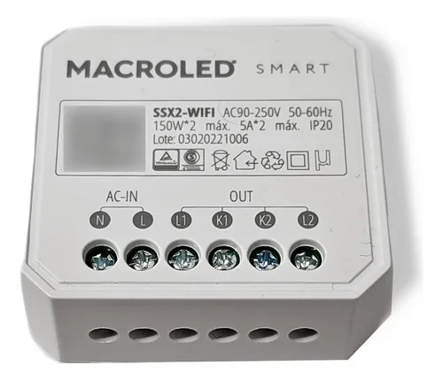 SMART SWITCH MACROLED AC90-250V 50/60HZ MAX 5A POR CANAL