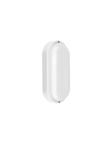 TORTUGA MACROLED OVAL MARCO BLANCO 12W - IP54 - AC100-265V - FP:0,9 - 1080 lm - BLANCO FRIO