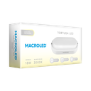 TORTUGA MACROLED OVAL MARCO BLANCO 18W - IP54 - AC100-265V - FP:0,9 - 1620 lm - BLANCO CALIDO