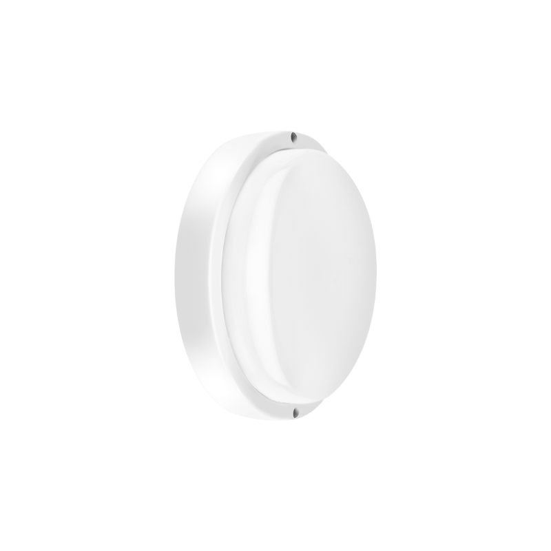 TORTUGA MACROLED REDONDA MARCO BLANCO 12W - IP54 - AC100-265V - FP:0,9 - 1080 lm - BLANCO CALIDO