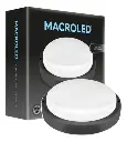 TORTUGA MACROLED REDONDA MARCO NEGRO 12W - IP54 - AC100-265V - FP:0,9 - 1080 lm - BLANCO CALIDO