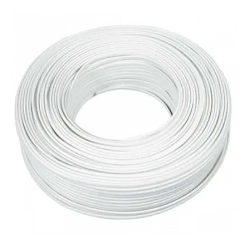 Cable vaina chata 2x4 blanco rollo 100m Kalop