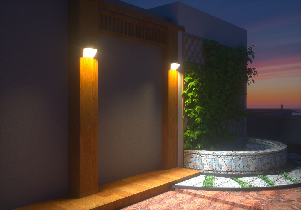 Aplique solar led 2w deco Litex