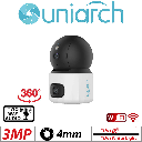 Cámara Doble Lente 3MP + 3MP WiFi Interior con Audio y Detección Inteligente - Uniarch