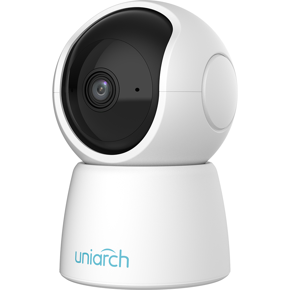 CAMARA IP UNIARCH TIPO PT WI-FI, INTERIOR, INTELIGENTE PARA HOGAR RESOLUCION 2MP LENTE FIJA DE 4 MM, MICROFONO Y ALTAVOZ, DETECCION DE CUERPO HUMANO, IP66, IR 10M, RJ45