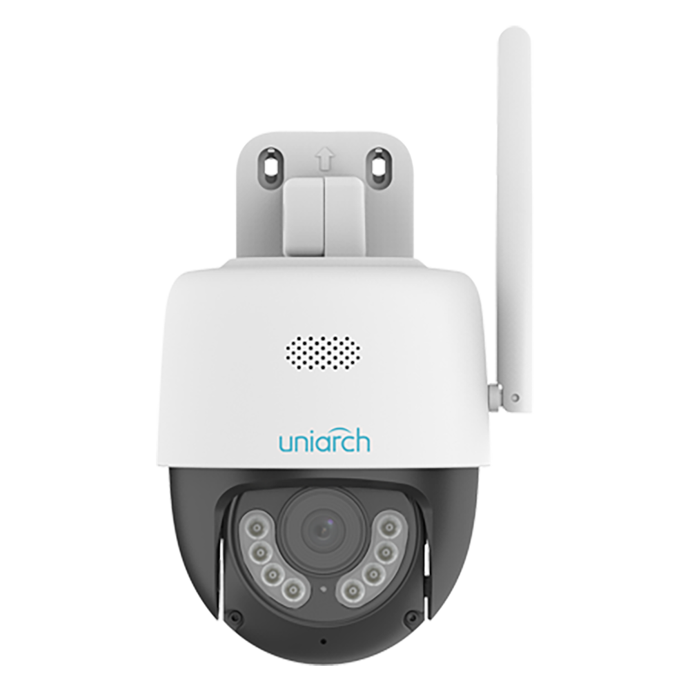 CAMARA IP UNIARCH TIPO PT WI-FI INTERIOR/EXTERIOR, INTELIGENTE PARA HOGAR RESOLUCION 3MP LENTE FIJA DE 4 MM, MICROFONO Y ALTAVOZ, DETECCION DE CUERPO HUMANO, IP66, IR30 M, RJ45