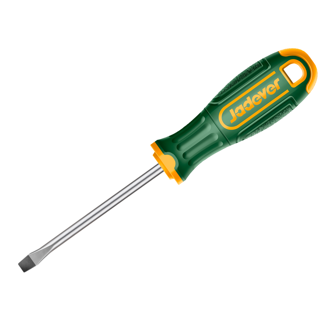 DESTORNILLADOR PLANO CÓNICO SL4 - ACERO CR-V - PUNTA MAGNÉTICA - 4MM X 100MM - VÁSTAGO REDONDO: 4MM - MANGO SUAVE