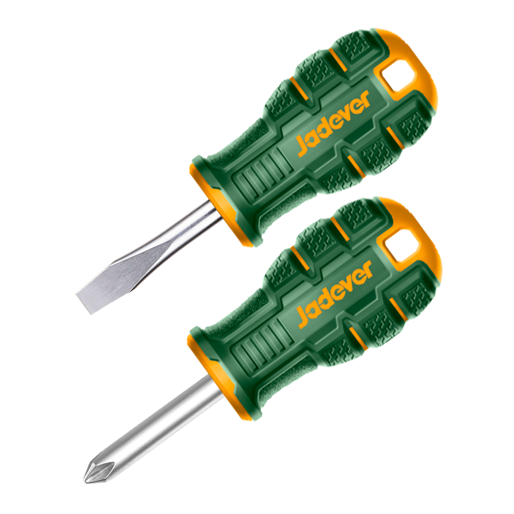KIT DE DESTORNILLADORES - 2 PIEZAS - PLANO SL6.5 X 38MM + PHILLIPS PH2 X 38MM - MANGO ERGONÓMICO