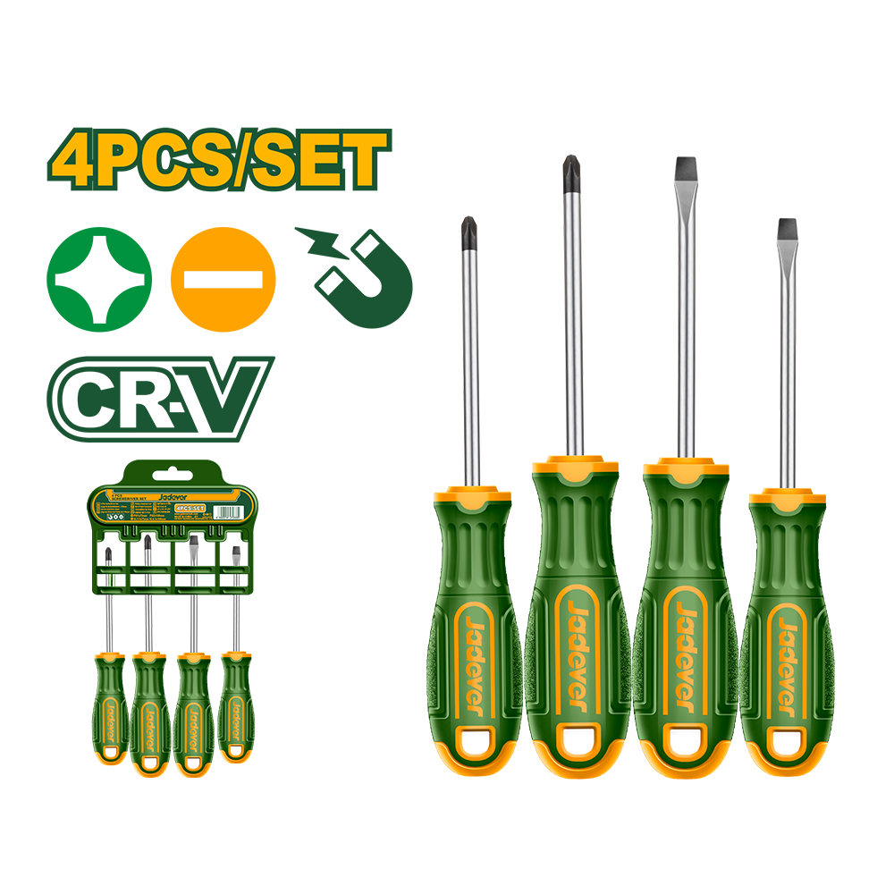 Set Destornillador x4 CRV PH+SL Jadever