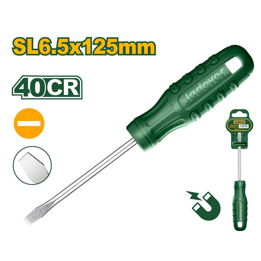 Destornillador 40CR SL6.5 Plano 125 Jadever
