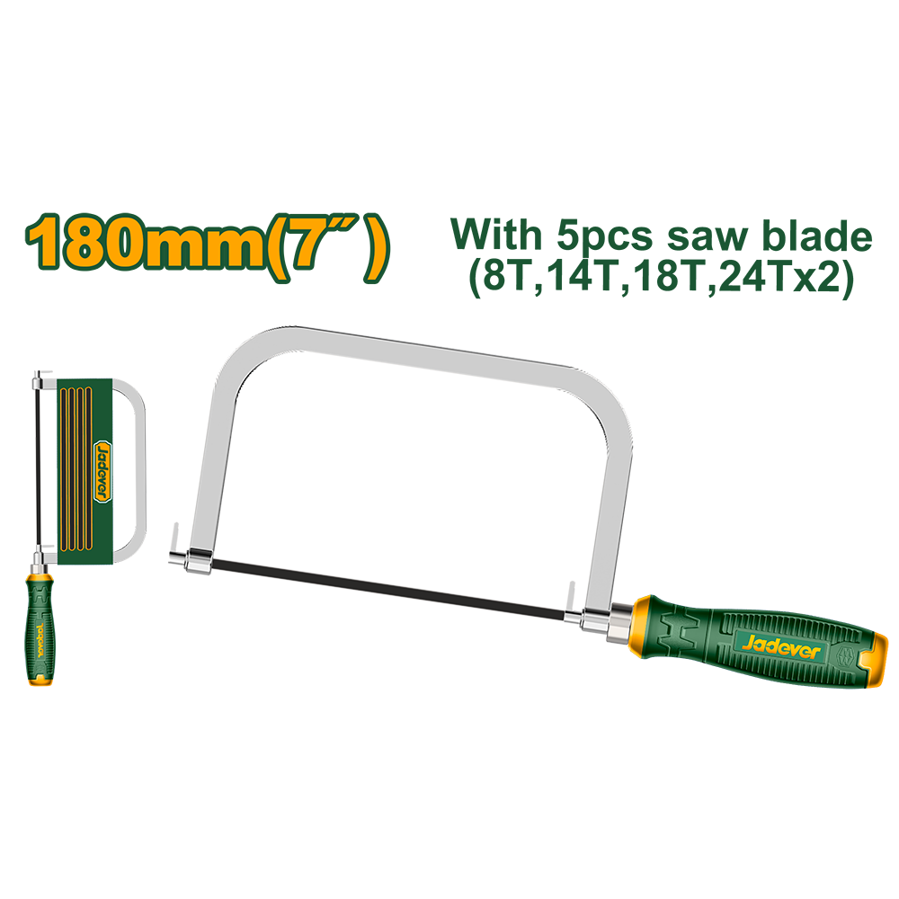 Sierra Caladora Manual 5 piezas 18cm 7" Jadever