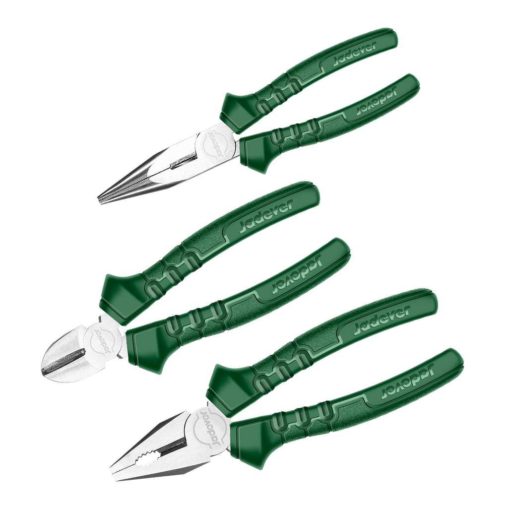 Kit pinzas mango ranurado 3 piezas 6'' pinza universal pinza punta larga alicates corte diagonal Jadever
