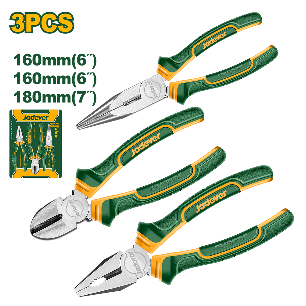 Set Pinzas Alicates x 3 unidades Jadever
