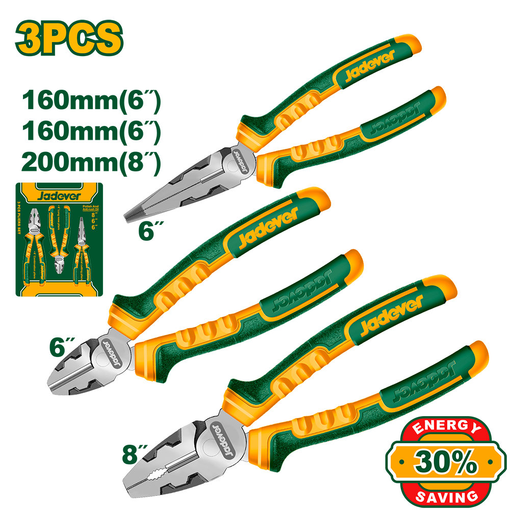 Set Pinzas y Alicates x3 Jadever