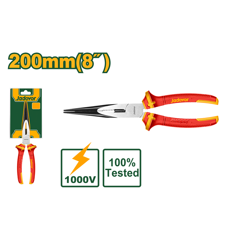 Pinza Punta Aislada 8'' Jadever