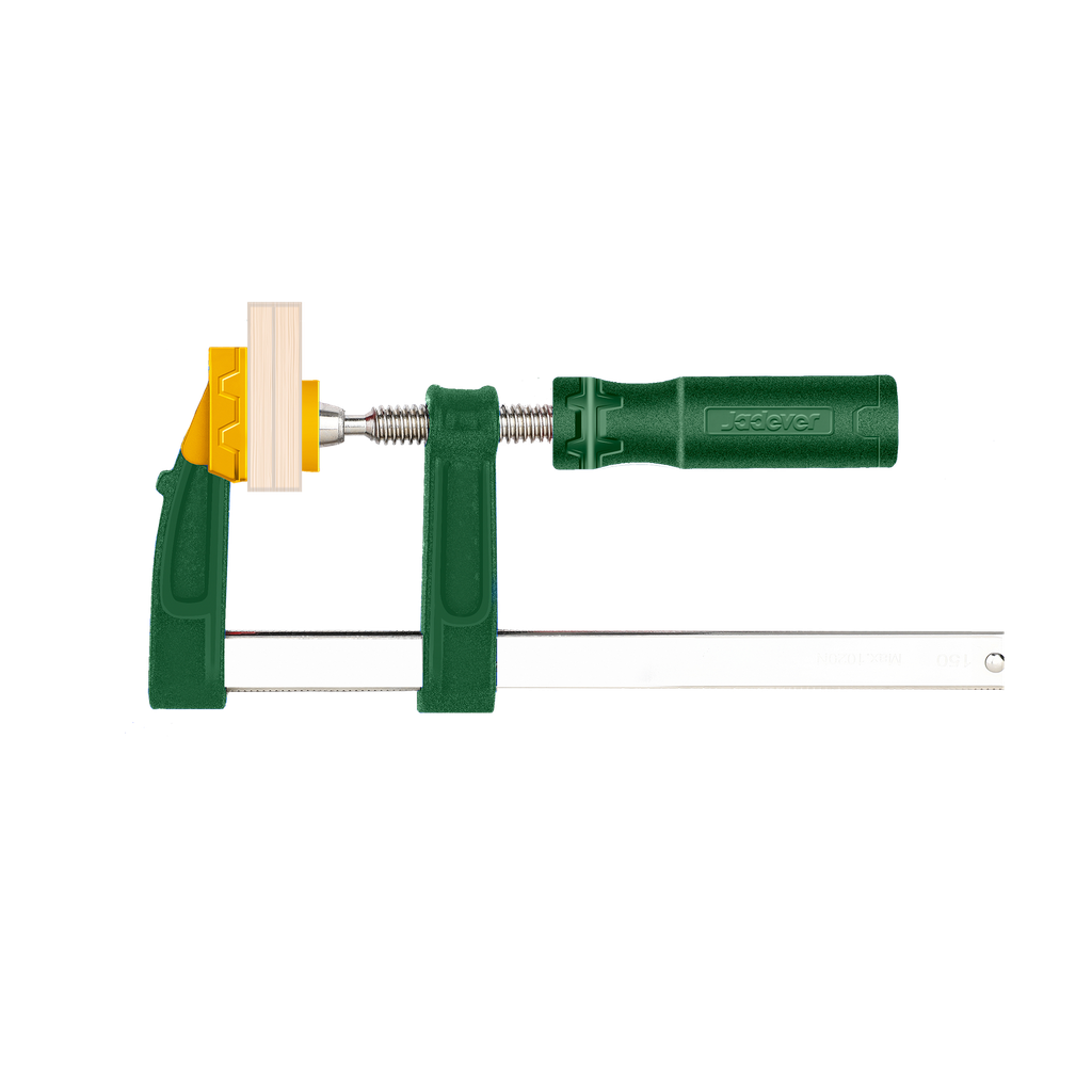 Prensa sargento 80x300mm regla niquelada tornillo galvanizado mango plastico Jadever