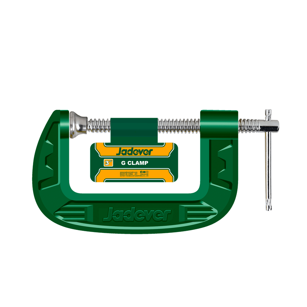 Prensa g 75mm (3'') cuerpo hierro fundido tornillo galvanizado Jadever