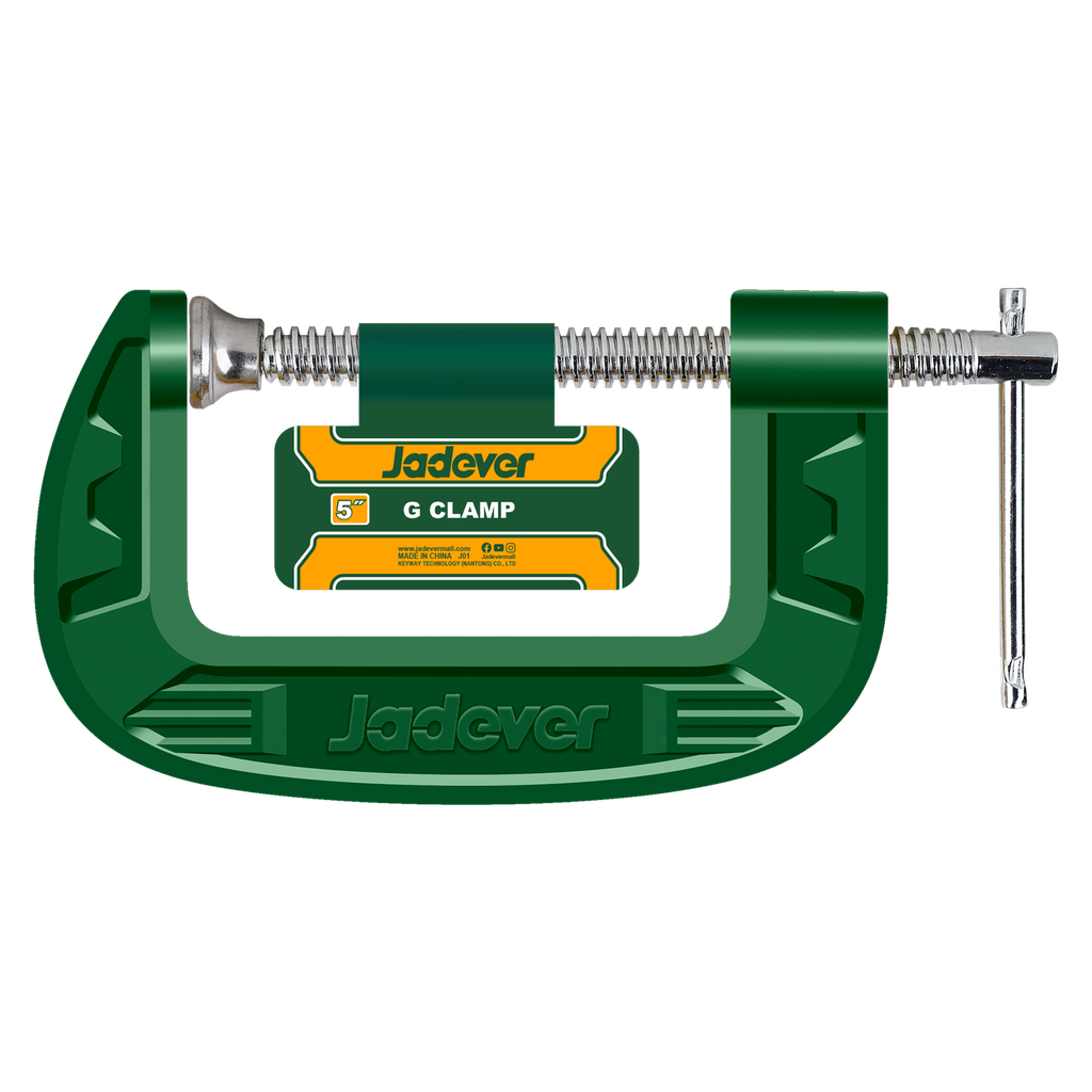 Prensa g 125mm (5'') cuerpo hierro fundido tornillo galvanizado Jadever