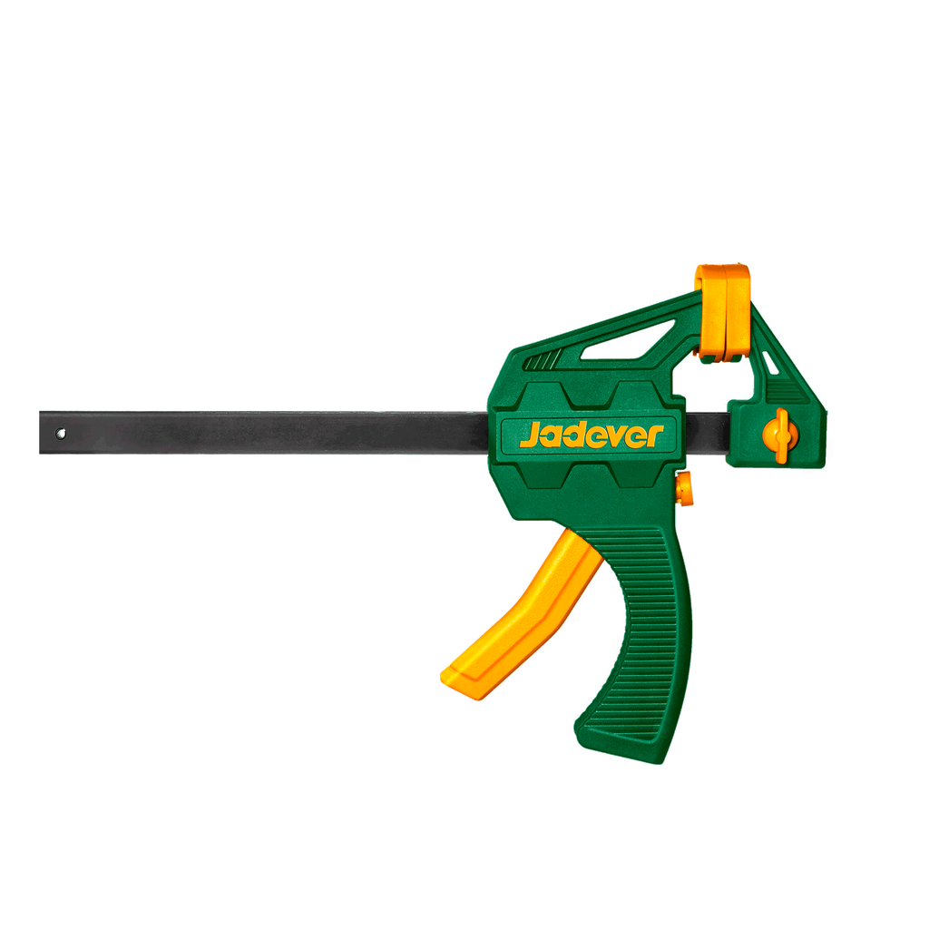 Prensa gatillo sargento 6'' abrazadera 35x150mm cuerpo plástico duro almohadillas suaves Jadever