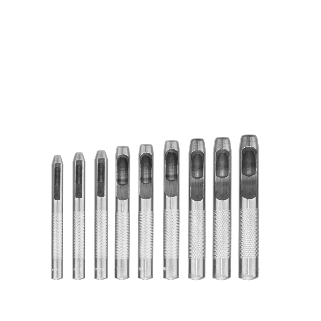 Kit punzones huecos cuero 9 piezas 2.5 3 4 5 6 7 8 9 10 mm Jadever
