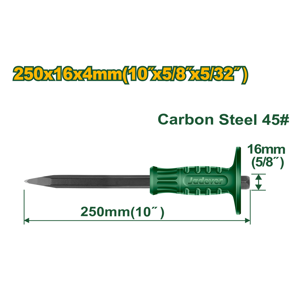 Cincel frío hormigón 250mm Jadever