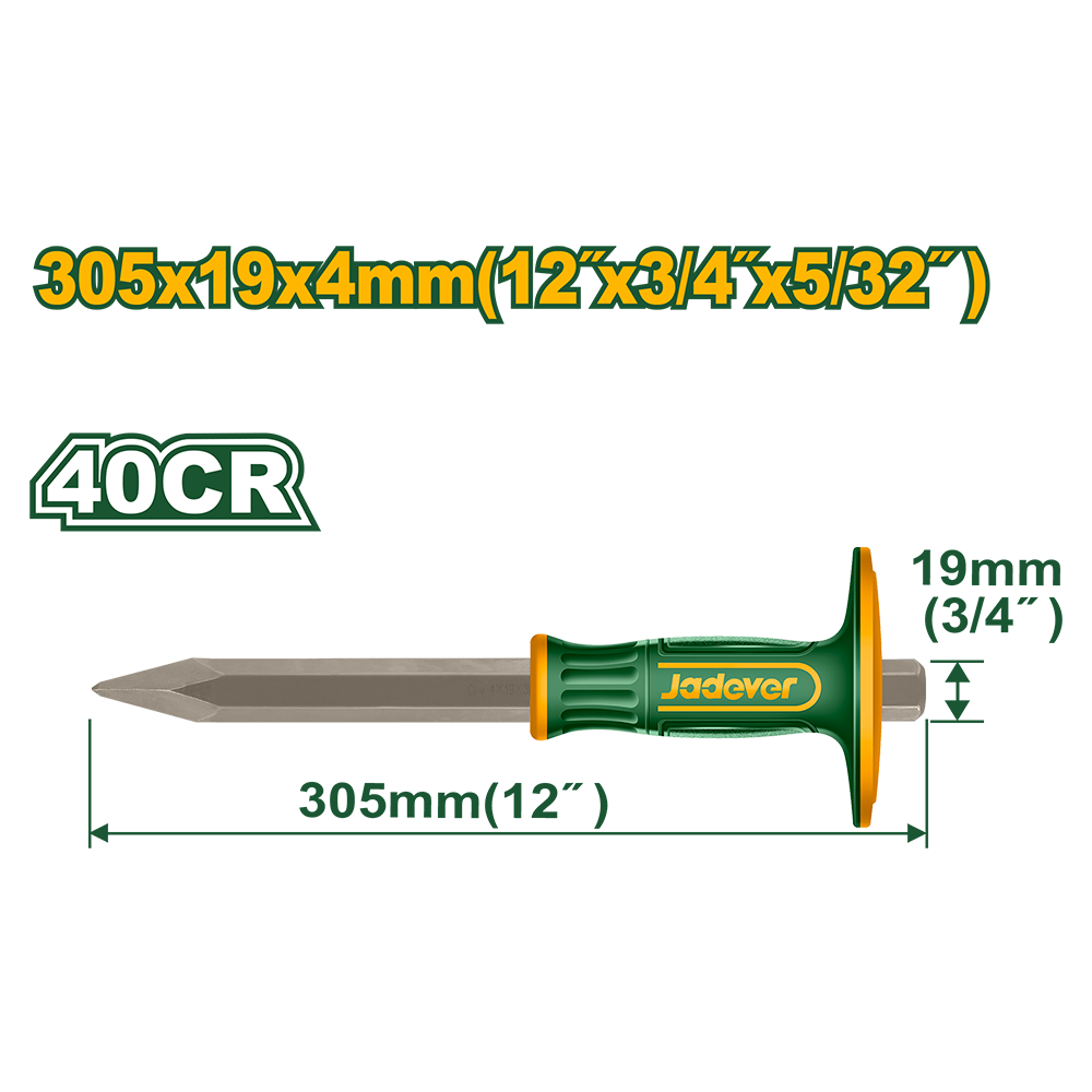 Cincel frío hormigón 305mm Jadever