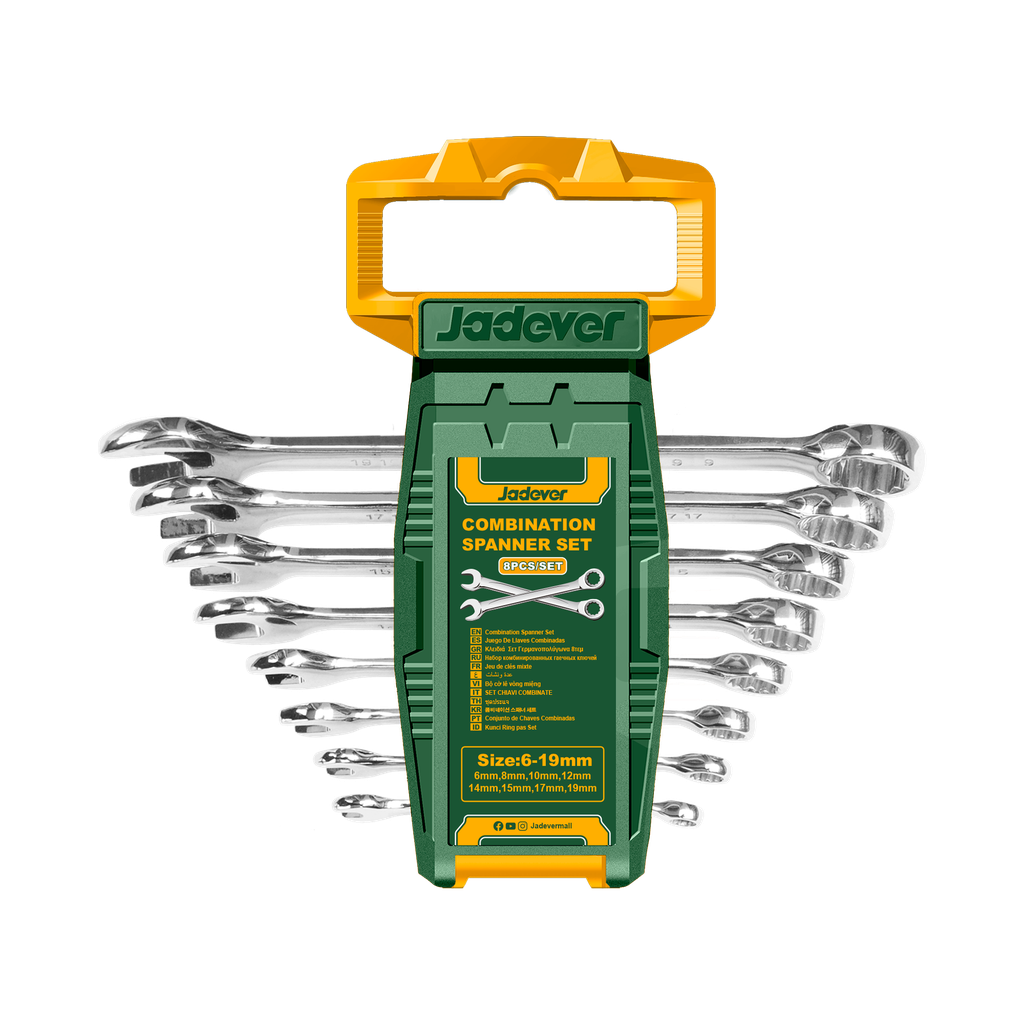 Kit llaves combinadas 8 piezas acero cr-v 6mm Jadever