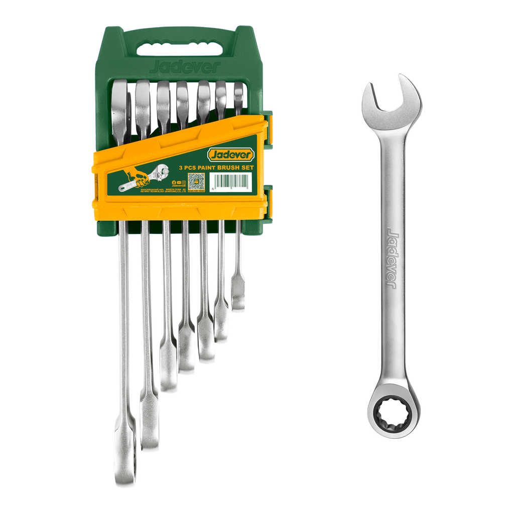 KIT DE LLAVES CRICKET COMBINADAS DE 7 PIEZAS - TAMAÑO: 8MM, 10MM, 12MM, 13MM, 14MM, 17MM, 19MM