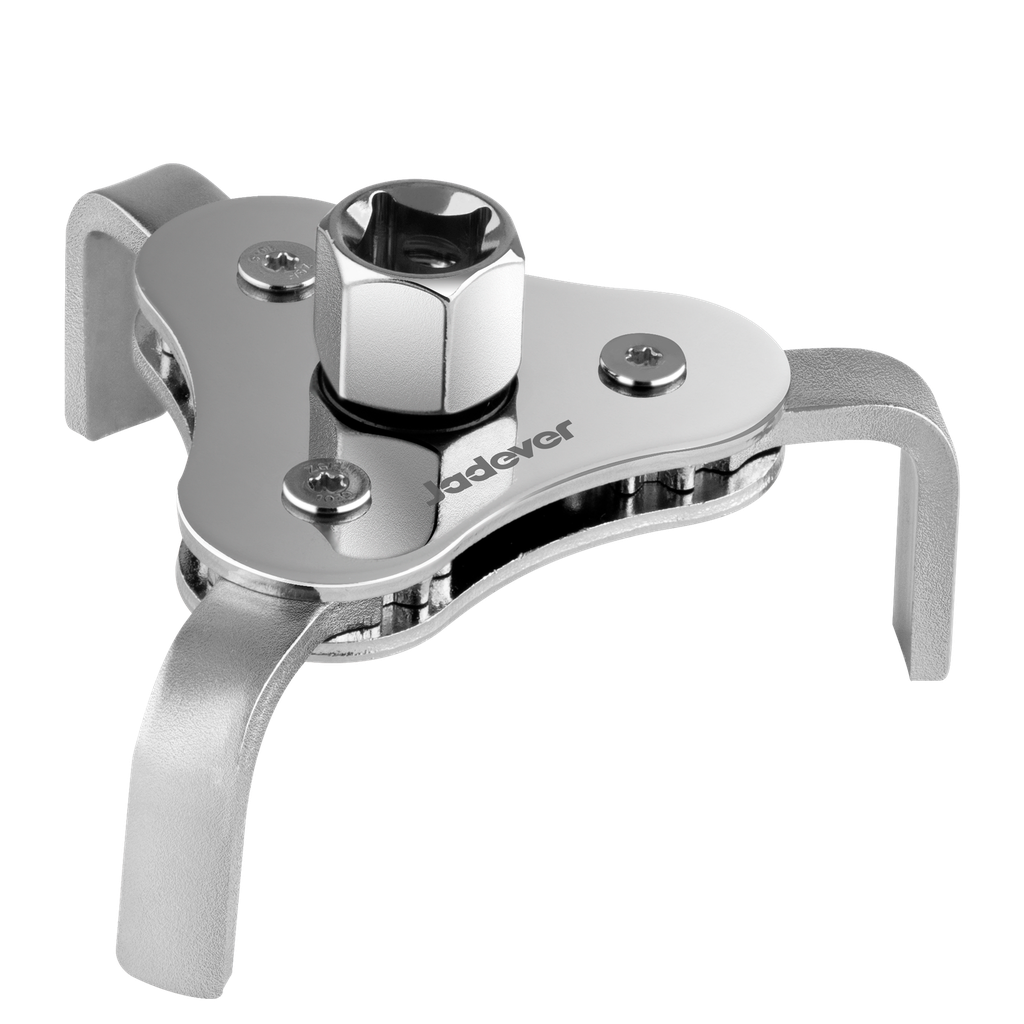 Llave filtros aceite 3 mordazas diámetro desmontaje 63 accionamiento cuadrado 1/2'' 3/8'' sentido horario o antihorario Jadever