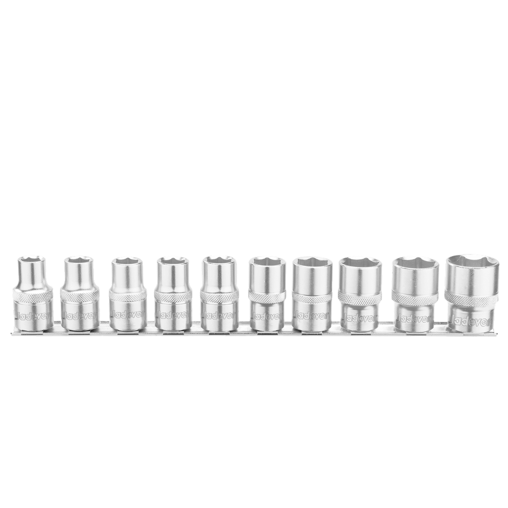 Kit tubos hexagonales 1/2'' 10 piezas 10 11 12 13 14 15 17 19 21 24mm Jadever