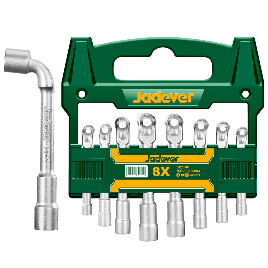 Kit llaves l tubos 1/2'' 8 unidades Jadever