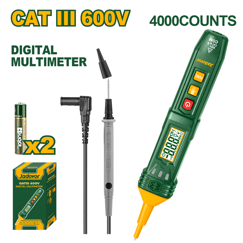 Multimetro Digital Lápiz CATIII 600V 4000 Jadever