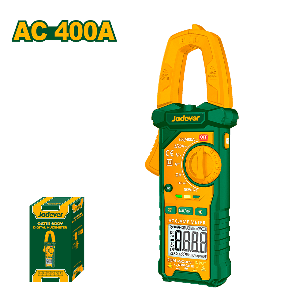 Pinza amperométrica AC 400A Jadever