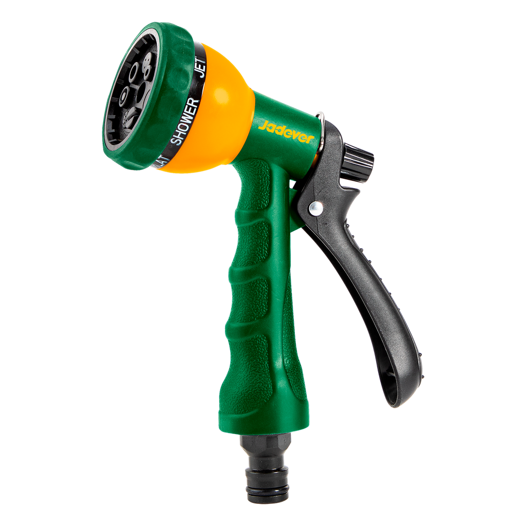Pistola riego 7 patrones pulverización boquilla plástico ajustable palanca nailon Jadever