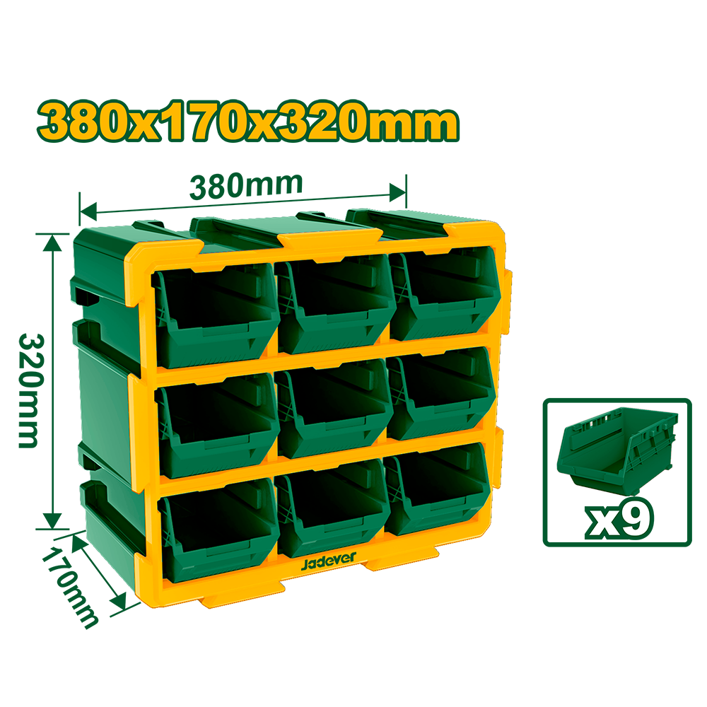 Rack 9 gavetas 380x170x320mm Jadever