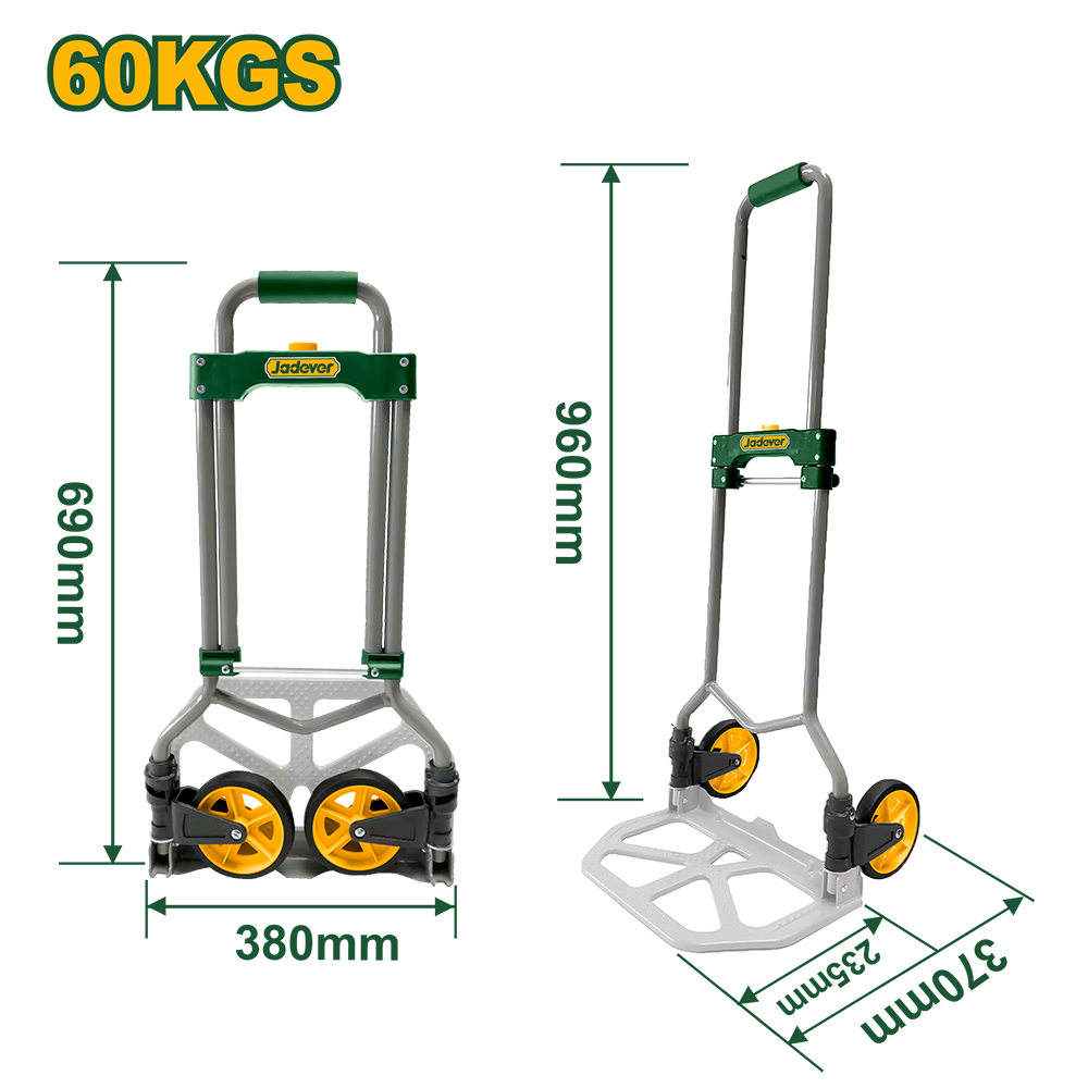 Zorra 2 ruedas plegable 60kg Jadever