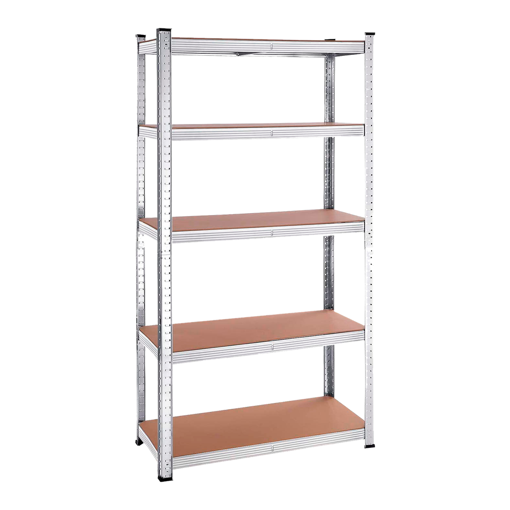 Estantes almacenamiento ajustables 5 niveles 700 x 300 x 1500mm capacidad cada estante material madera acero galvanizado Jadever