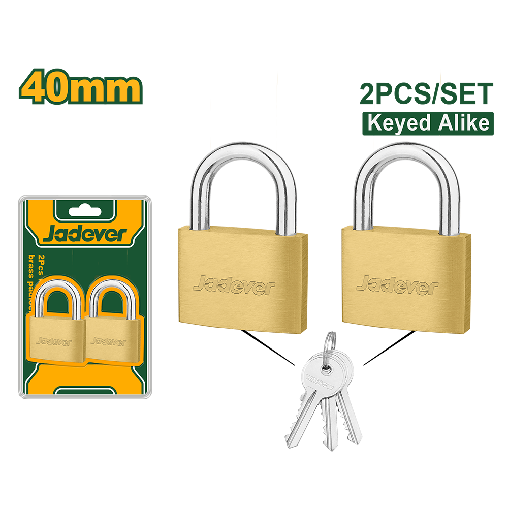 Par de candados de latón 40mm Jadever