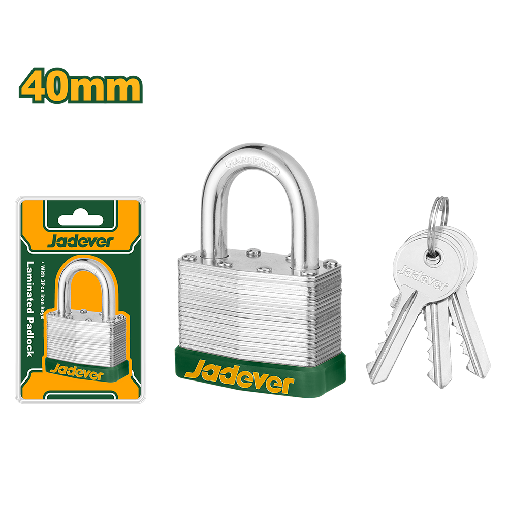 Candado de acero laminado niquelado 40mm Jadever